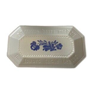 Vintage Pfaltzgraff Yorktowne 12" Bread Serving Plate A "Joyous Heart Makes